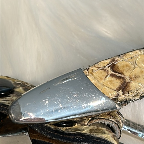 Genuine Vintage Snakeskin Belt by Apple Acc New York - Picture 6 of 12